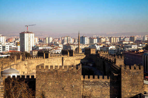 kayseri castle and city center view